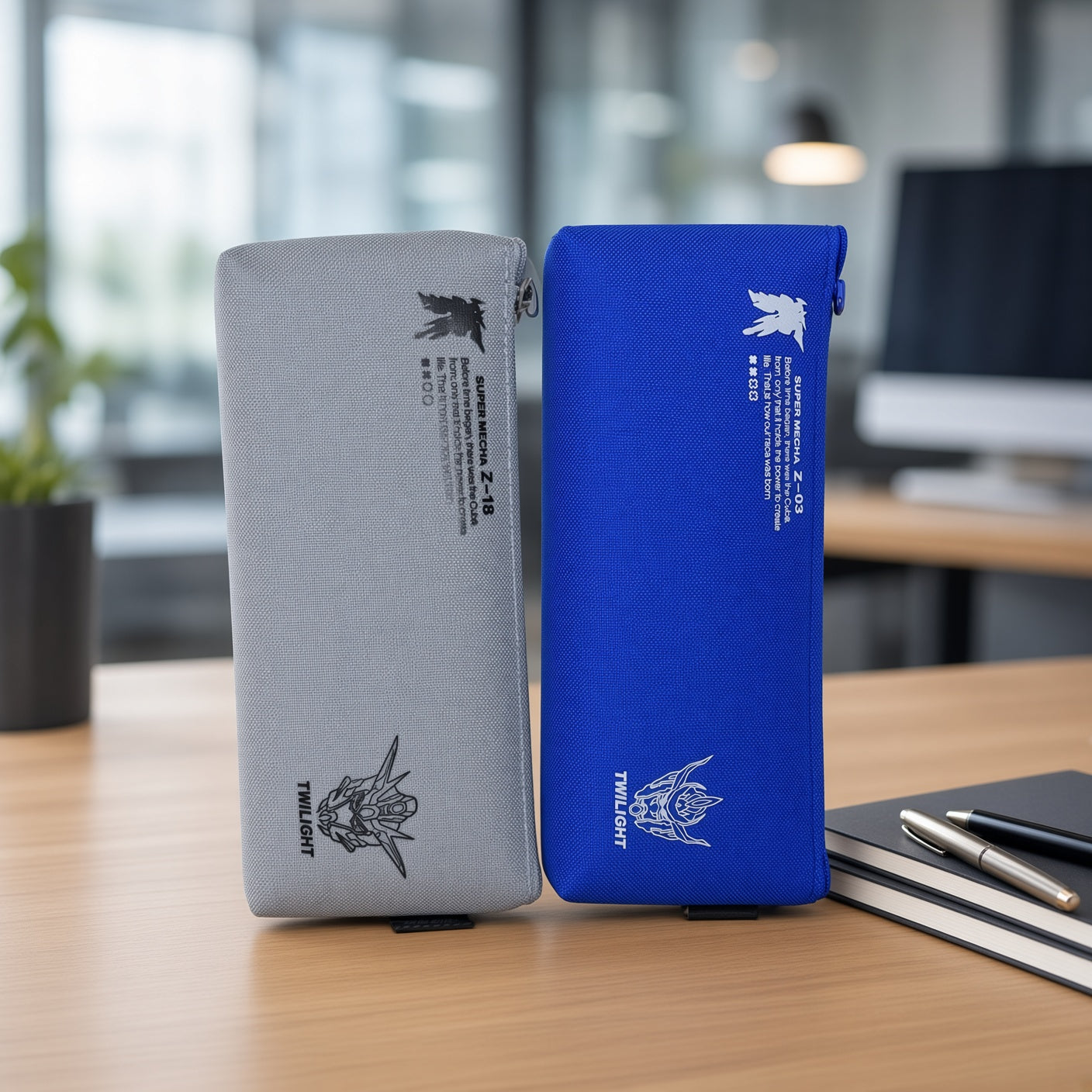 M&G Chenguang Mecha Z-18 & Z-03 Large Capacity Pencil Case – Durable Zippered Stationery Pouch for School & Office - 1pcs -No: