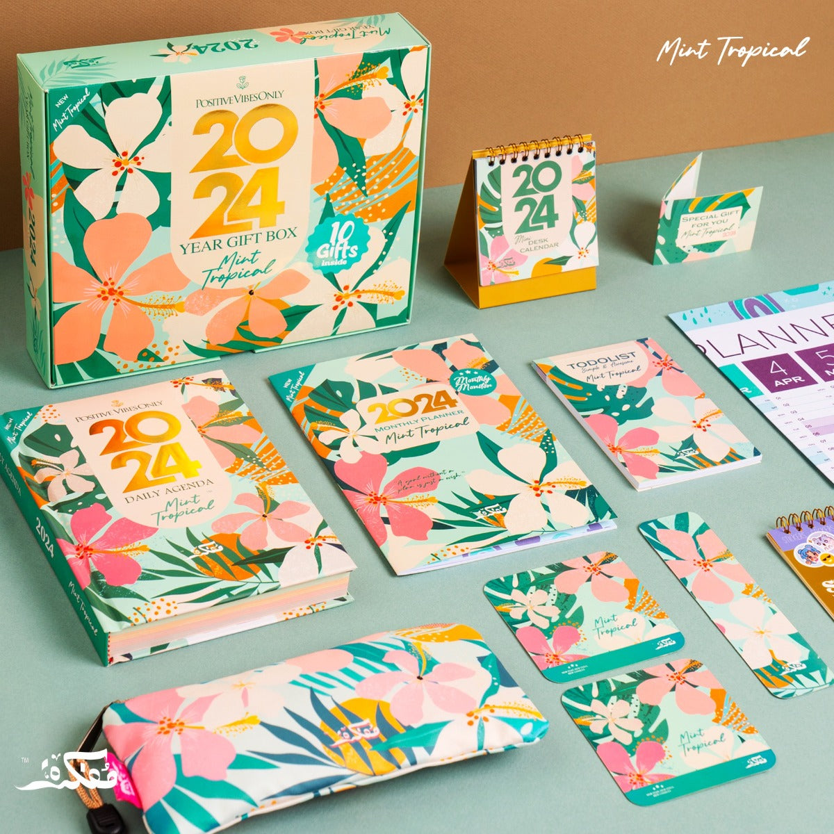 Mofakera Calendar Mint Tropical Year Gift Box 2024