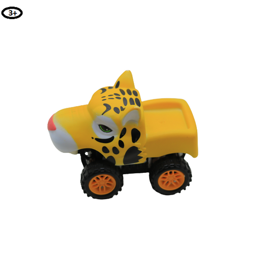 Animal Land Tiger Plastic Pull Back Car No.1958D-8