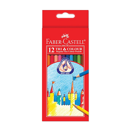 FABER-CASTELL- 24 TRIANGULAR WOODEN COLOUR