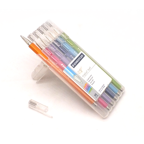 عبوة من 6 أقلام حبر جاف فلورسنت من ستيدلر