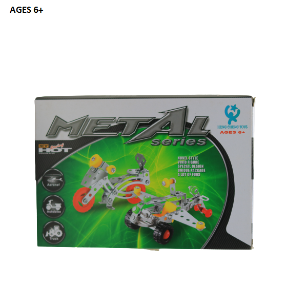 مجموعة بناء معدنية من هينغ تشنغ توي، 18 قطعة، للأطفال من عمر 6 سنوات فما فوق - رقم: 002