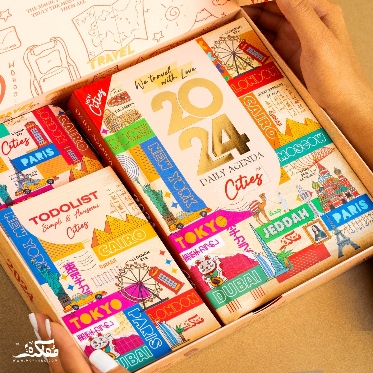 Mofakera Calendar Cities Year Gift Box 2024 ( Agenda )
