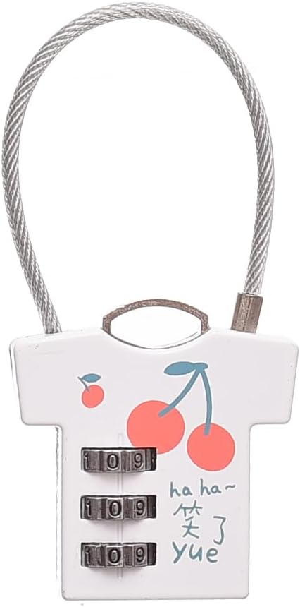3 Digit Mini Password Lock Cute Fruits Theme T-Shirt Shape - No:WN-1317