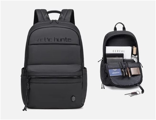 حقيبة ظهر مقاومة للماء من Arctic Hunter، مناسبة لأجهزة الكمبيوتر المحمولة مقاس 15.6 بوصة - رمادي - رقم المنتج: B00536