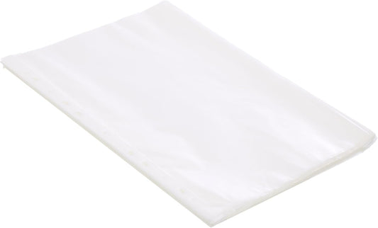 M&G Chenguang Pack of 11-Hole U-Shape File Sleeves, Reliable Binder Filing, Sturdy 40-Micron - 50pcs - No:ADM945J7