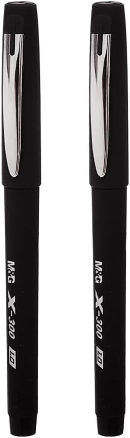 M&G Chenguang Classic Office X-300 Gel Pen 1.0 Stylish Design with Metal Clip, Luxury Comfortable Rubber Coated Barrel Premium Writing Experience - Blue or Black - 1pcs - No: AGPV8673