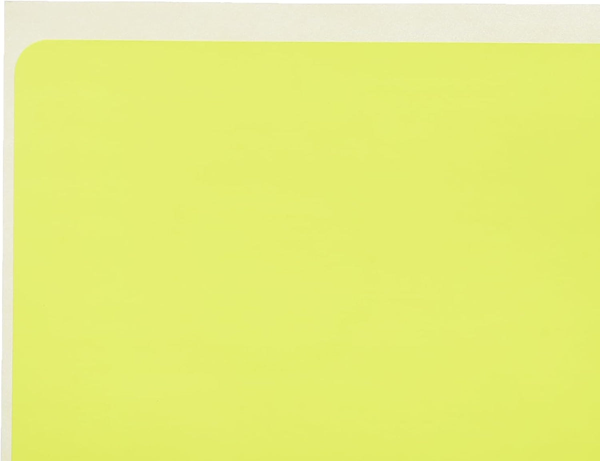 El Manar Large-Format High-Impact Adhesive Label Sticker, 130x155 mm With Premium Material - Yellow Fluorescent - 4 Labels - No: 0685