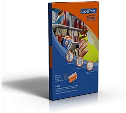 Yassin Professional Medium Adhesive Label Sticker,57x105 mm With Premium Material - Size: A4 - 10 Labels per Sheet - 100 sheets - No: 0708