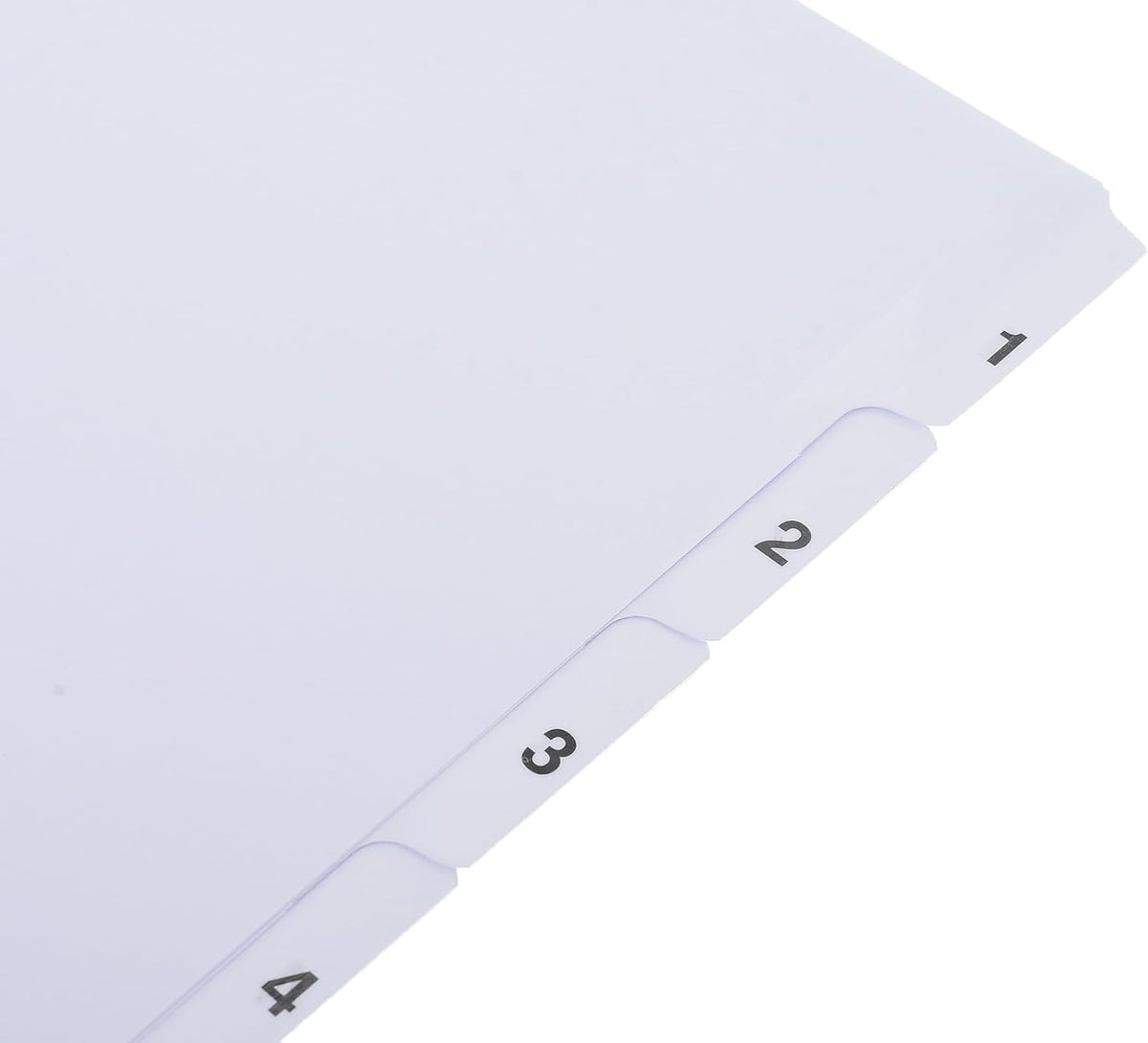 YASSIN A4 6-Section Transparent Index Dividers – Numbered File Organizer with Reinforced Mylar Tabs - No: YA2106
