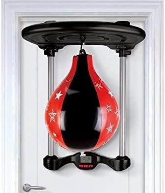 Punching Bag,Over the Door Speed Bag Boxing Punching Game | Electronic Punch Counter - No:143881H