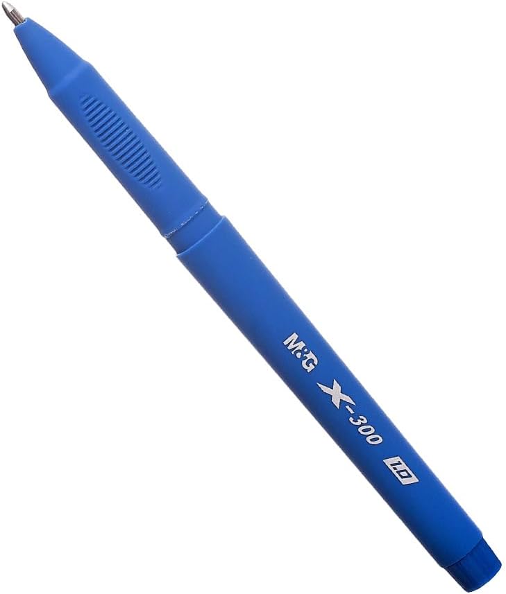 M&G Chenguang Classic Office X-300 Gel Pen 1.0 Stylish Design with Metal Clip, Luxury Comfortable Rubber Coated Barrel Premium Writing Experience - Blue or Black - 1pcs - No: AGPV8673