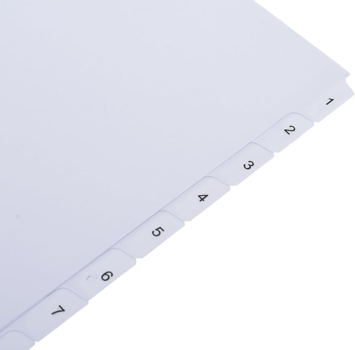 YASSIN A4 10-Section Transparent Index Dividers – Numbered File Organizer with Reinforced Mylar Tabs - No: 2110