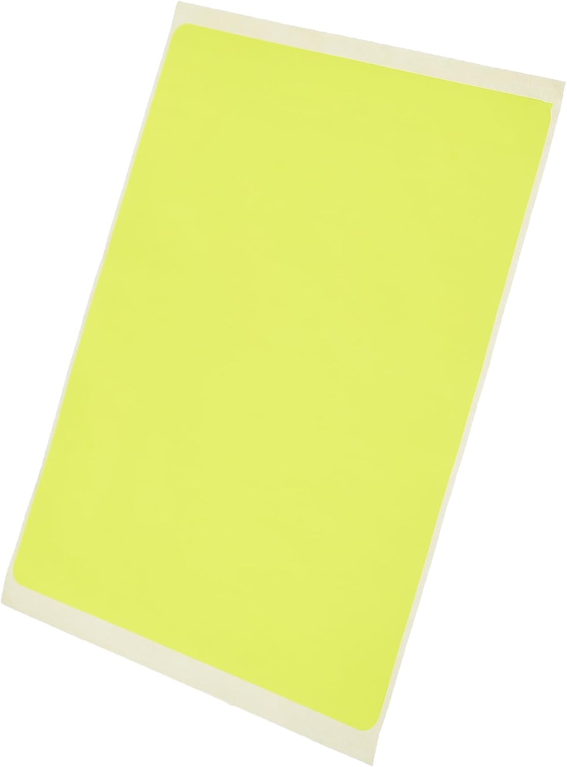 El Manar Large-Format High-Impact Adhesive Label Sticker, 130x155 mm With Premium Material - Yellow Fluorescent - 4 Labels - No: 0685