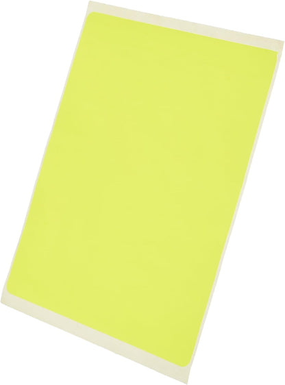 El Manar Large-Format High-Impact Adhesive Label Sticker, 130x155 mm With Premium Material - Yellow Fluorescent - 4 Labels - No: 0685