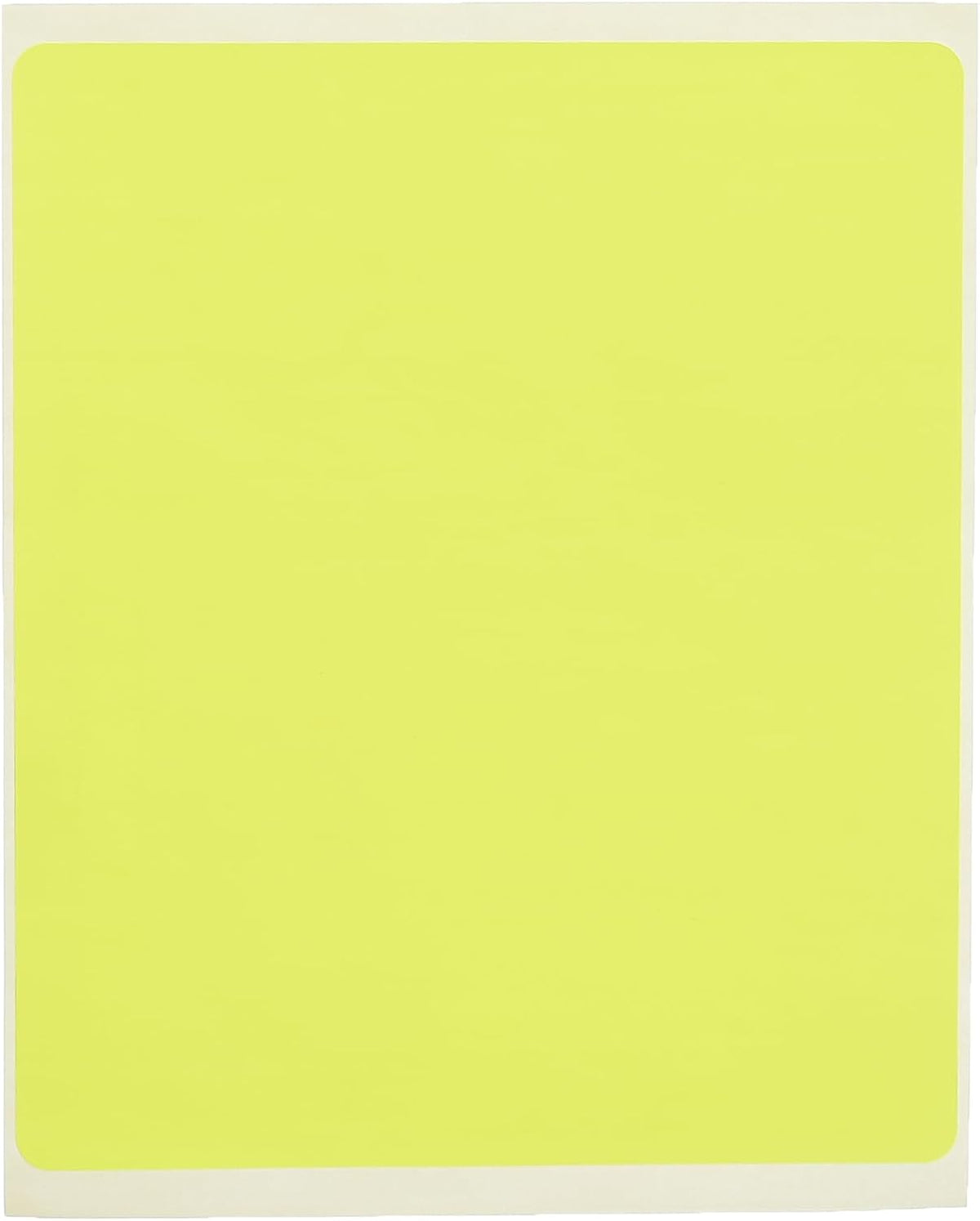 El Manar Large-Format High-Impact Adhesive Label Sticker, 130x155 mm With Premium Material - Yellow Fluorescent - 4 Labels - No: 0685
