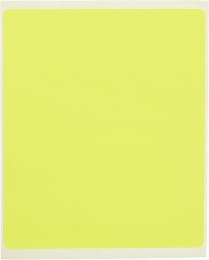 El Manar Large-Format High-Impact Adhesive Label Sticker, 130x155 mm With Premium Material - Yellow Fluorescent - 4 Labels - No: 0685
