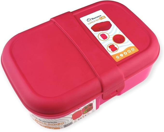 Banana Lunch Box 1.8L Healthy Plastic Pp5  - Assorted Color