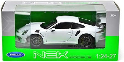 سيارة نموذجية من المعدن المصبوب من ويلي نيكس - مقياس 1:24 - بورش 911 جي تي 3 آر إس - رقم: 24080W