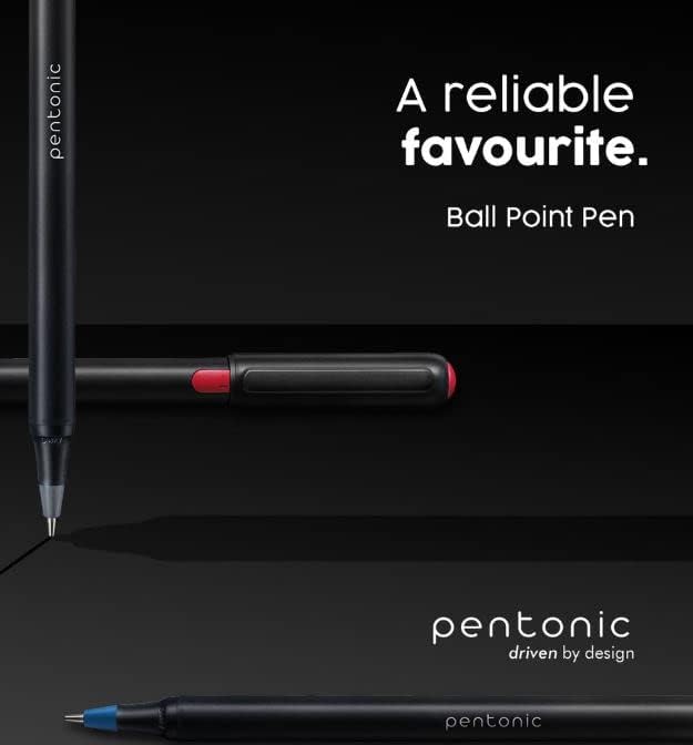 Pentonic Smooth Premium Black Ball Point Pen 0.7 mm Medium Point - Red