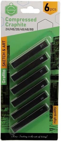 Keep Smiling Set Of 6 Pieces Of Graphit Pencil With Different Shades With Durable Material - No:TB-201445