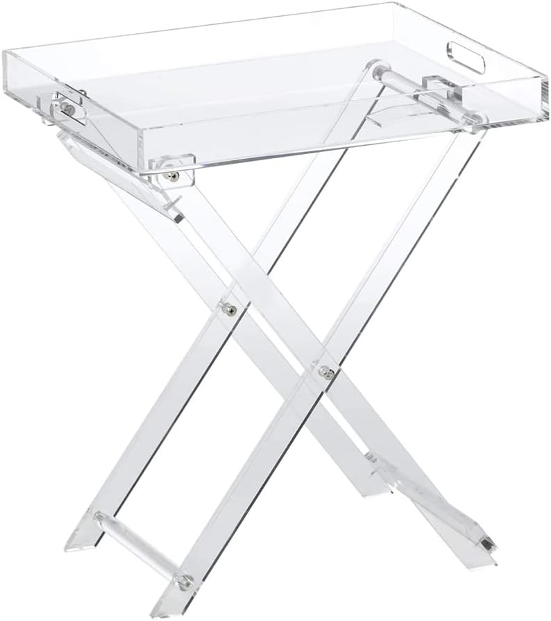 Acrylic Folding Tray Serving Table.