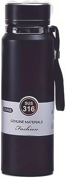 800ml Sports Vacuum Insulated Flask – Stainless Steel Thermal Bottle with Carry Strap | Hot & Cold Water Bottle