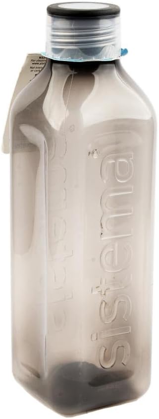 زجاجة مياه سيستيما مربعة، سعة 1 لتر، خالية من مادة BPA - رقم: 00890