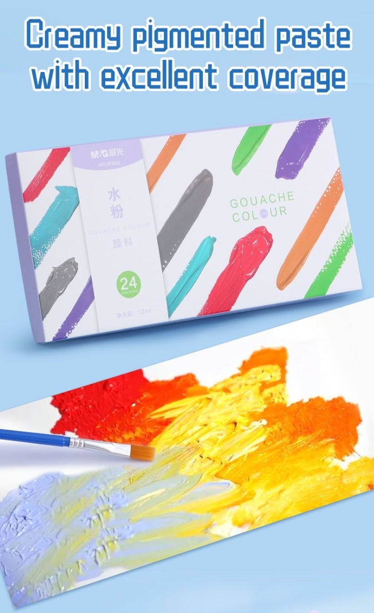 M&G Chenguang Set of 24 pcs Gouache paints M&G 12 ml - No:APL976G5