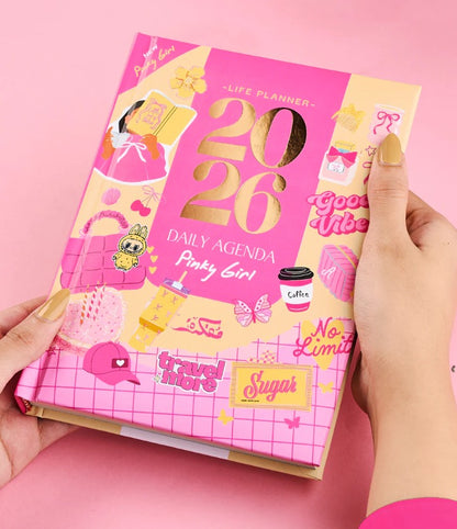 Mofakera Pinky Girl Daily gift Calendar Agenda 2026 - A5