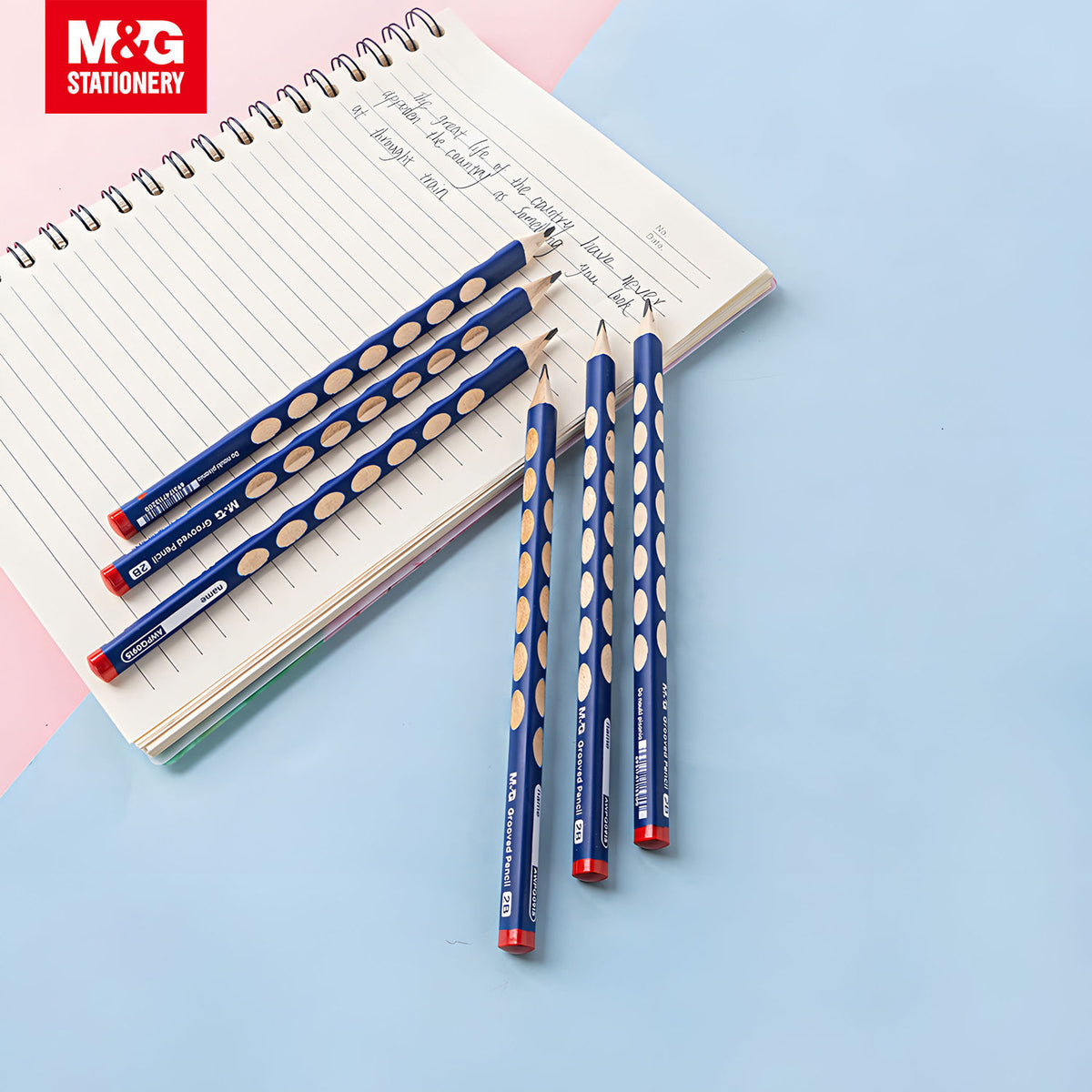 M&G Chenguang umbo Triangular Grooved Pencil (HB) Ergonomic Hole Design Pencil Grip Practicing for School Students, Beginners HB- 1pcs - No: AWPQ4907