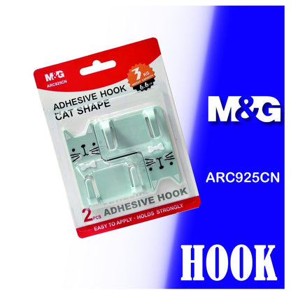 M&G Chenguang Cats Adhesive Wall Hook 3kg 2pcs - No:ARC925CN