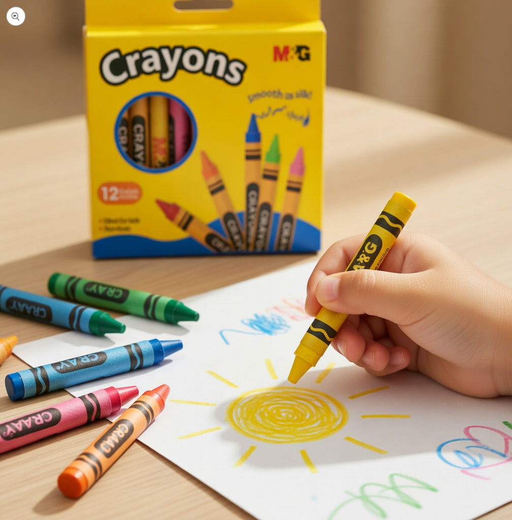 شمع تلوين M&G غير سام 12 لون AGMX4255 (باركود: 6941255197074)