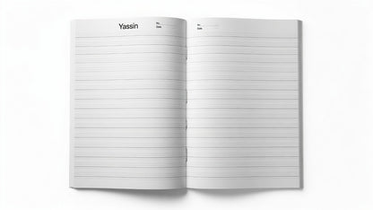 Yassin A4 Stapled Notebook – 60 Sheets, 60 GSM, 4 Lined Writing Book For English , Assorted Cover Designs, Made in Egypt - 1pcs - No: 1330