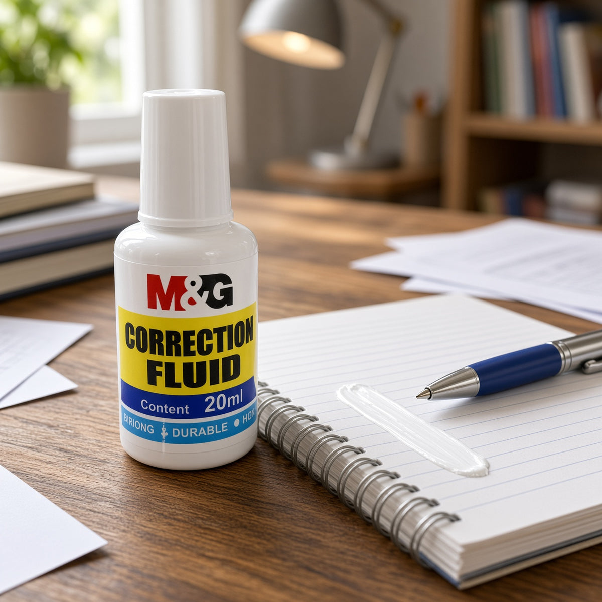 M&G Chenguang Correction Fluid 20ml – Quick-Drying White Correction Liquid for Writing Mistakes - 1pcs - No: ACFN0604