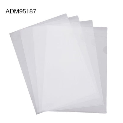 M&G Chenguang A4 Transparent File Covers – 10 Pieces, Clear Plastic Document Sleeves for School, Office & Filing - No: ADM95187