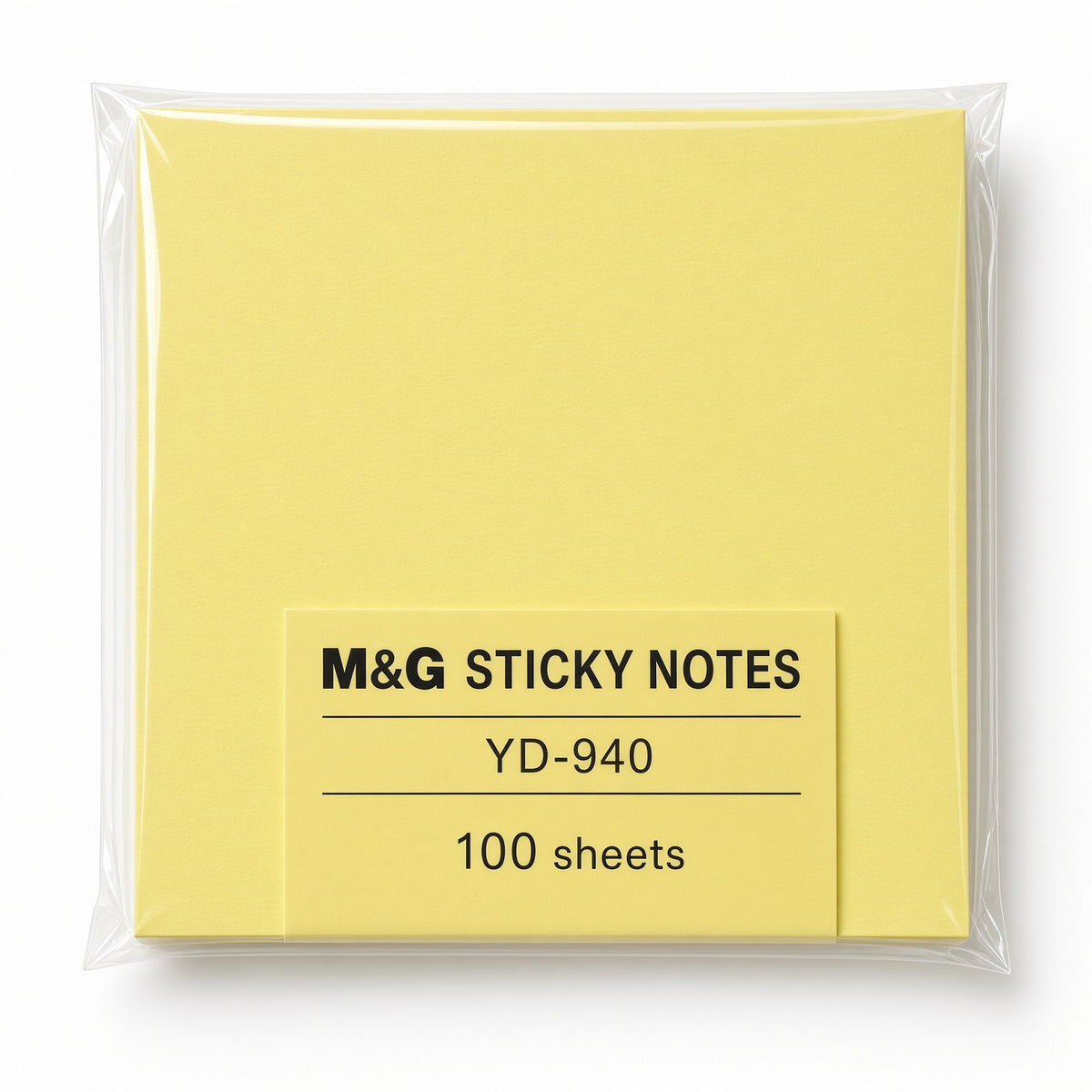 M&G Chenguang Sticky Notes  – 3×3 Inch, Yellow, 100 Sheets – Repositionable Self-Adhesive Memo Notes - 1pcs - No: YD-940