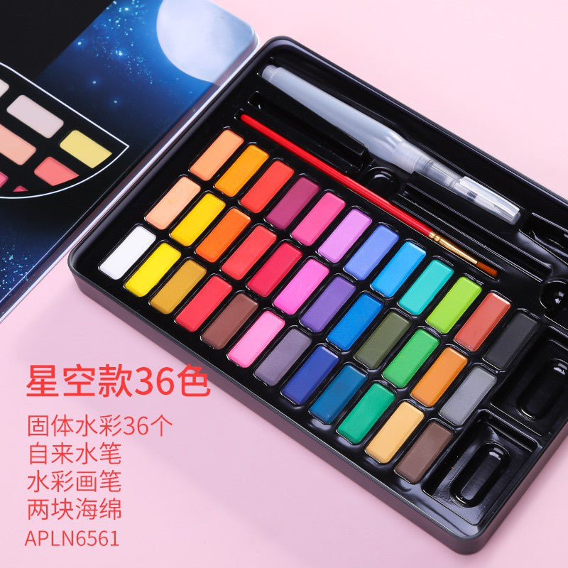 ألوان مائية صلبة من إم آند جي تشنغوانغ في علبة معدنية - 36 لونًا - رقم المنتج: APLN6560