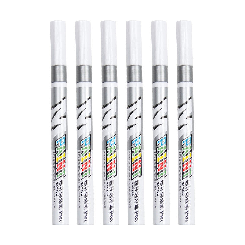 قلم تحديد طلاء رفيع من إم آند جي تشنغوانغ، مقاوم للماء والزيوت - رقم: AOMY8503 - أبيض - قطعة واحدة