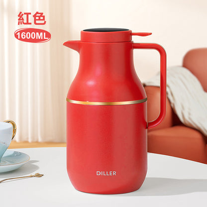 DILLER Vacuum Flask & Thermal Bottle Gift Set – 1600ml Jug + 460ml Travel Bottle – Double Wall Stainless Steel Insulated