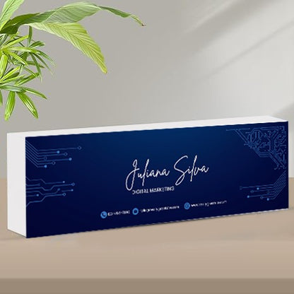 لوحة اسم مكتبية من الأكريليك من آرت بلوكس، قابلة للتخصيص