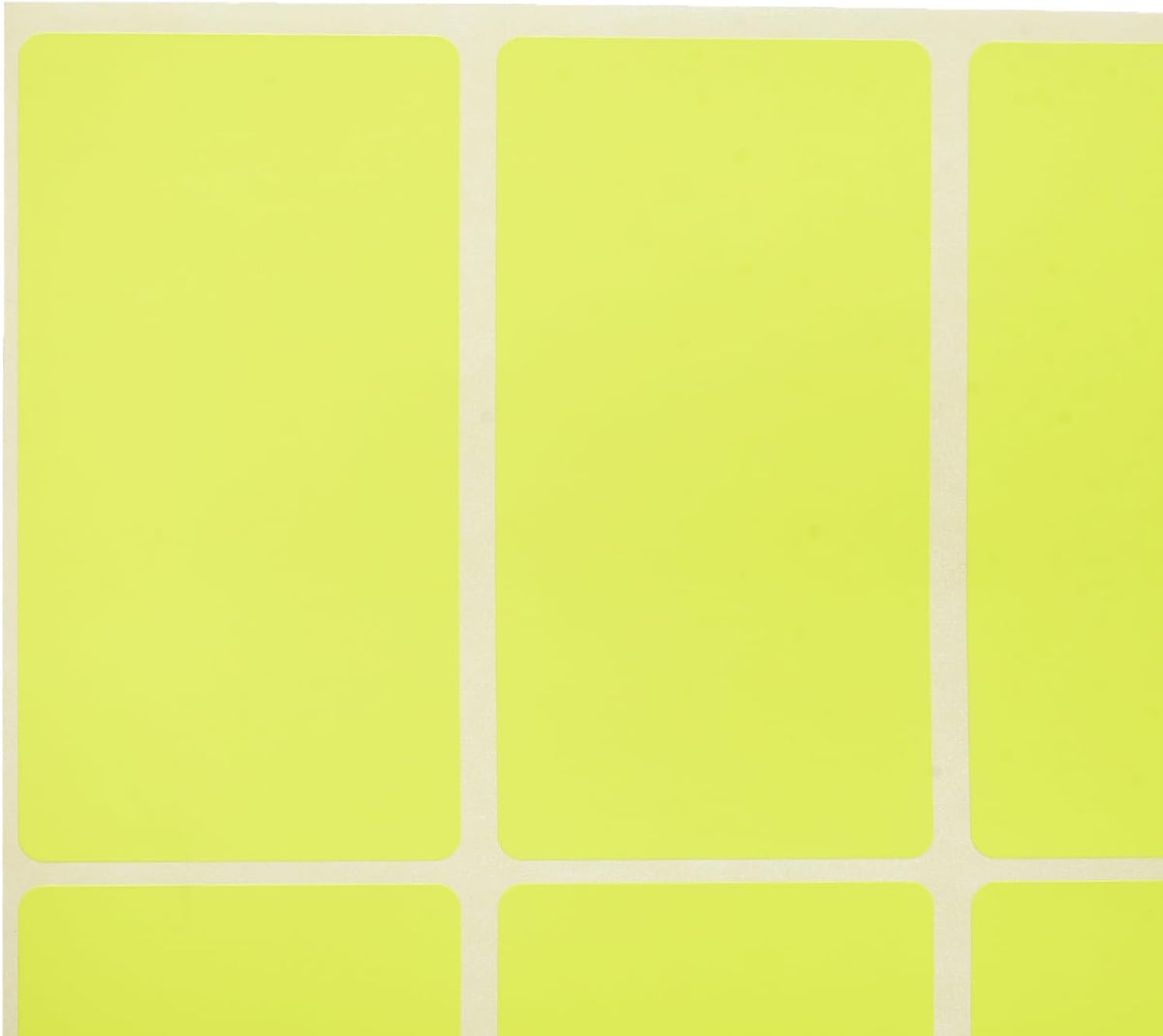 El Manar Large-Format Dynamic Adhesive Label Sticker, 43x80 mm With Premium Material - Yellow Fluorescent - 24 Labels - No: 0682