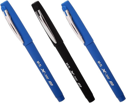 M&G Chenguang Classic Office X-300 Gel Pen 1.0 Stylish Design with Metal Clip, Luxury Comfortable Rubber Coated Barrel Premium Writing Experience - Blue or Black - 1pcs - No: AGPV8673