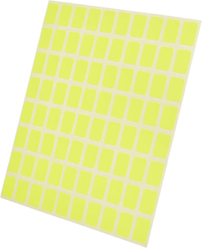 ملصق لاصق عالي الوضوح من المنار، 12 × 17 مم، مصنوع من مواد ممتازة - أصفر فلورسنت 
