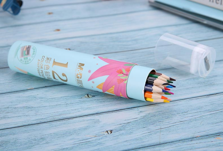 M&G Chenguang wooden color pencil 12pcs with sharpener - No:AWP36845