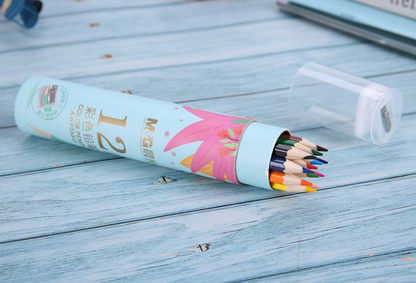 M&G Chenguang wooden color pencil 12pcs with sharpener - No:AWP36845