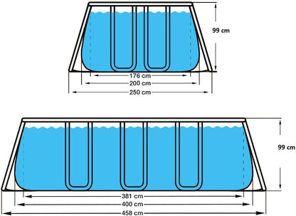 مسبح جيلونج أفينلي ذو الإطار المستطيل 4.0 متر × 2.0 متر × 99 سم