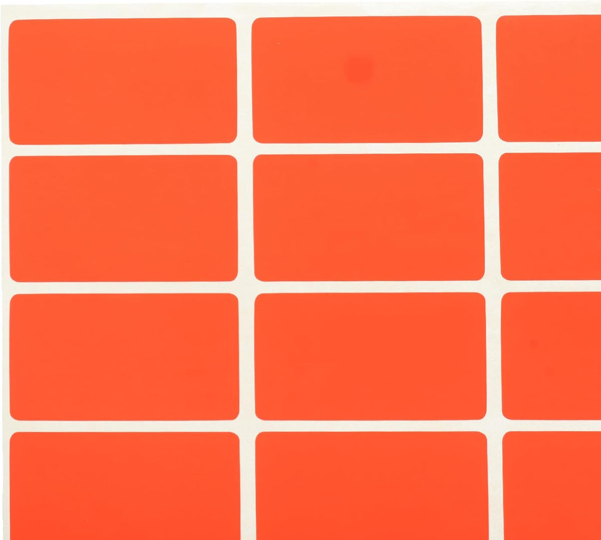 El Manar High-Impact Medium Adhesive Label Sticker, 25x45 mm With Premium Material - Red Fluorescent - 72 Labels - No: 0697
