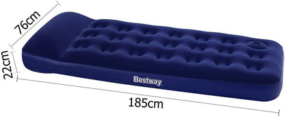Bestway Pavillo Airbed Jr.Twin Built-in Foot Pump 1.85m x 76cm x 28cm Aeroluxe - No:67223