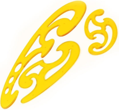 S&amp;A French Curve 3 Piece Semi Transparent - No:KR3300